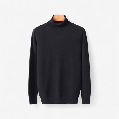 Gabriel – Høyhalset Genser med Lange Ermer og Ribbestruktur