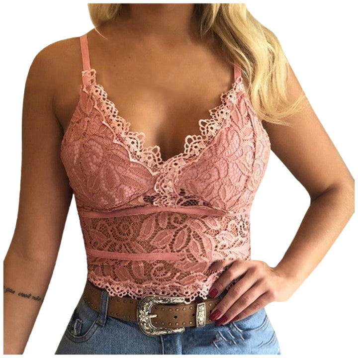 LuxeMesh - V hals Justerbare Skulderstropper Mesh Top