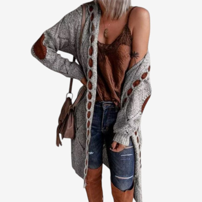 Natalie – Hettecardigan med Lange Ermer og Ribbestruktur