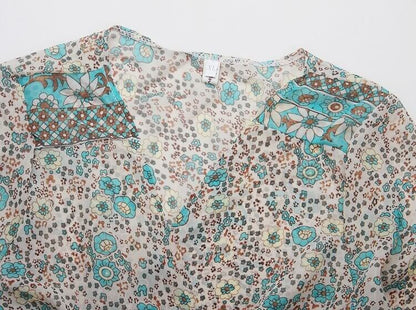 Isabella - Flytende maxikjole med detaljert mønster og rynket midje