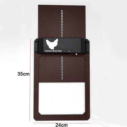 AutoCoop - Automatisk hønsehusdør med tidtaker og lyssensor for enkelt fjørfestell
