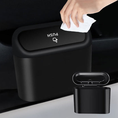 OdorLock – Kompakt Bilavfallsbøtte med Pop up Lokk og Krokfeste