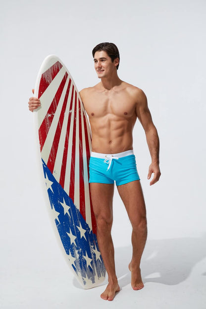 AquaFit - Badetruse for menn med snøring i livet og sidelomme