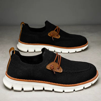 Ethan - Sportslige Slip-On Loafers med Dekorative Detaljer