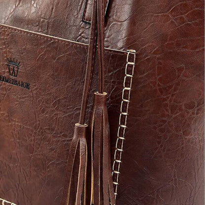 Sophie - Stilig skulderveske med flettede håndtak