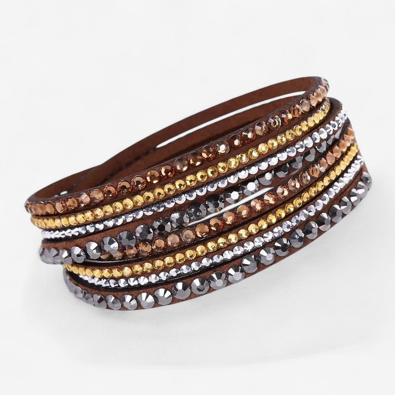 Anna – Flerlags Armbånd med Rhinestones