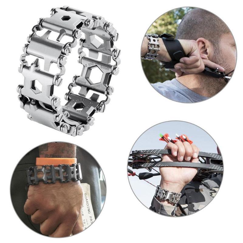TrekBand - Multifunksjonelt 29-i-1-armbånd med friluftsverktøy