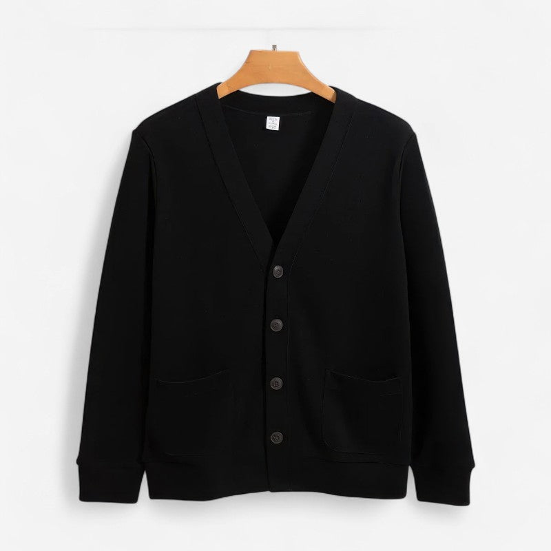 Jonathan – Langermet V-hals Cardigan med Knapper