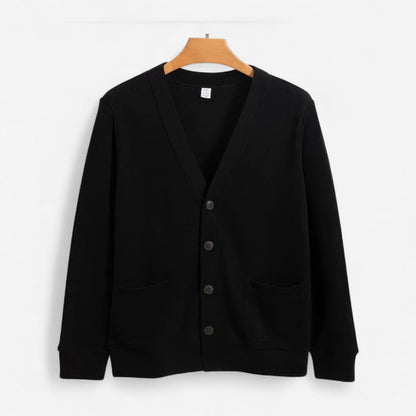 Jonathan – Langermet V-hals Cardigan med Knapper