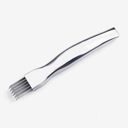 SliceMate – Rustfritt Stål Løkhakker med 6 Bladsdesign