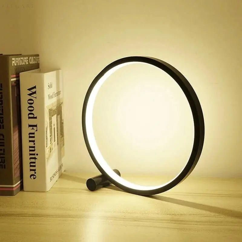 AuraLuxe - Berøringsfølsom, rund LED-bordlampe