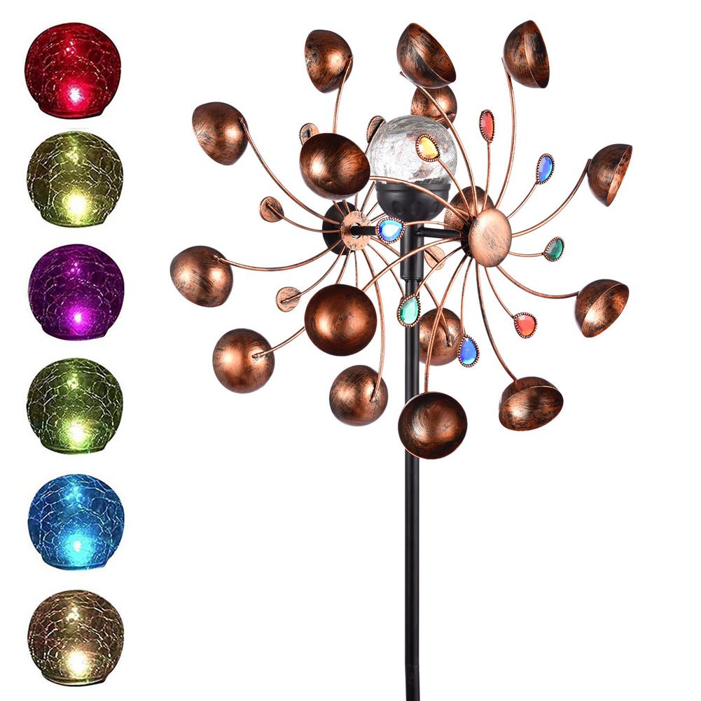 GardenGlow – Elegante Vindspinner med Solcelledrevet Lys