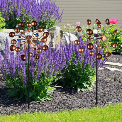 GardenGlow – Elegante Vindspinner med Solcelledrevet Lys