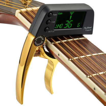 TuneMaster - 2-i-1 gitarcapo og tuner med innebygd digitalt display