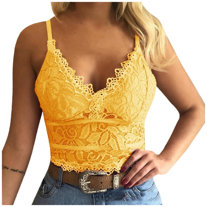 LuxeMesh - V hals Justerbare Skulderstropper Mesh Top
