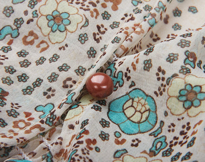 Isabella - Flytende maxikjole med detaljert mønster og rynket midje