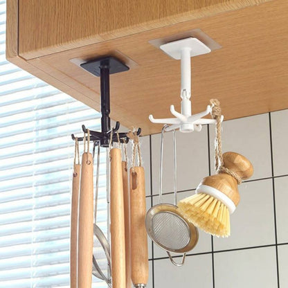 SpinHook – 360° Roterbar Kjøkkenhylle med 6 Kroker
