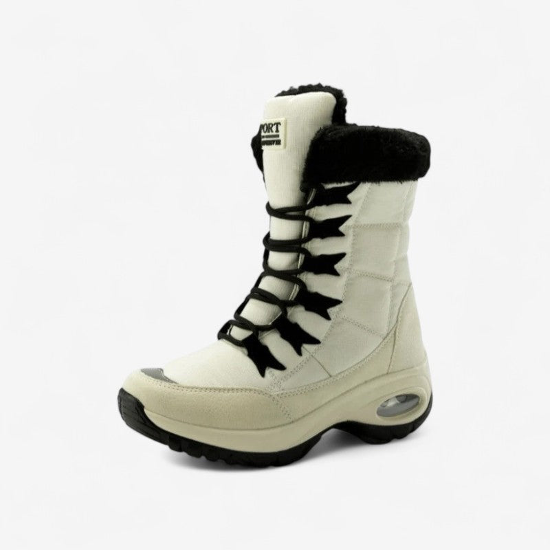 Elvira - Rundtå Støvler med Snøring og Sklisikker Såle