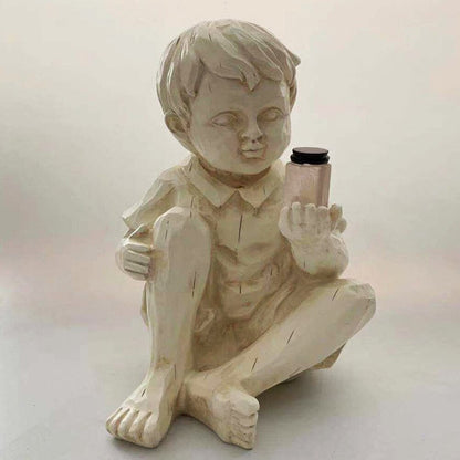 FireflyGlow - Solcelledrevet hagestatue for barn med opplyst ildflue