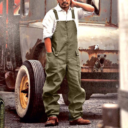 Gavin - Slitesterk jumpsuit i lerret med justerbare stropper