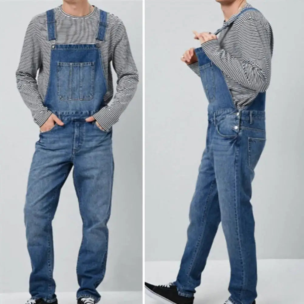 David - Klassisk jumpsuit med justerbare stropper og frontlomme