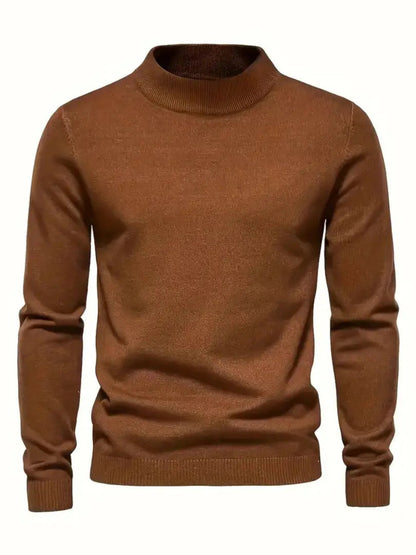 Andor - Klassisk langermet rullehalsgenser med ribbestrikkede mansjetter