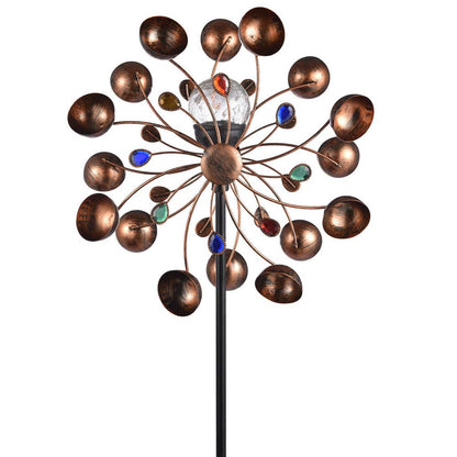GardenGlow – Elegante Vindspinner med Solcelledrevet Lys