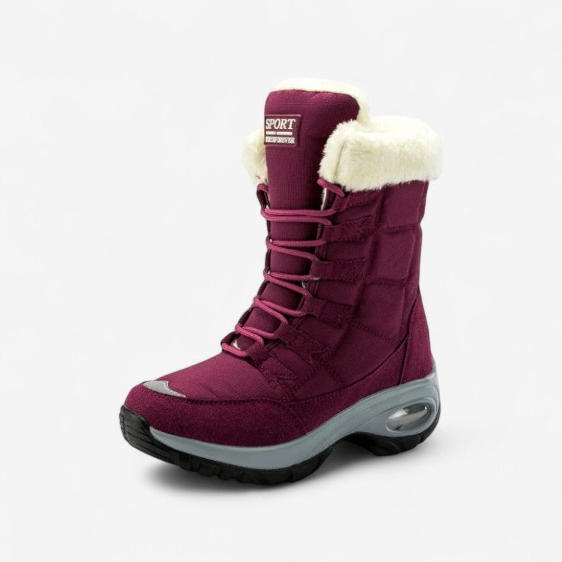 Elvira - Rundtå Støvler med Snøring og Sklisikker Såle