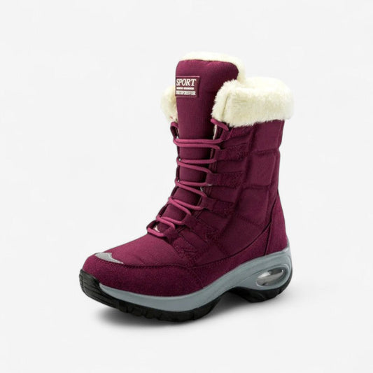 Elvira - Rundtå Støvler med Snøring og Sklisikker Såle