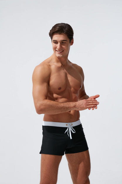 AquaFit - Badetruse for menn med snøring i livet og sidelomme