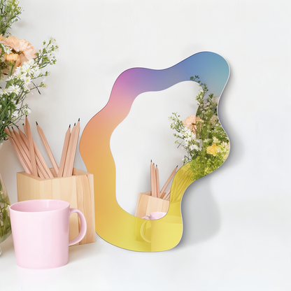 AuraMirror - Moderne geometrisk speil for sømløs interiørdesign