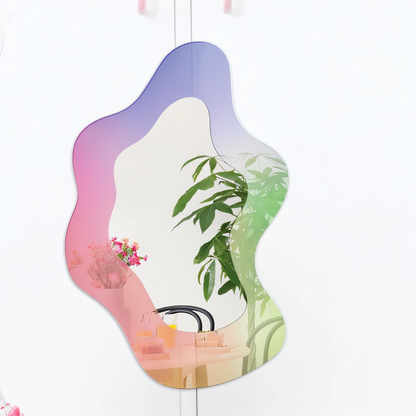 AuraMirror - Moderne geometrisk speil for sømløs interiørdesign