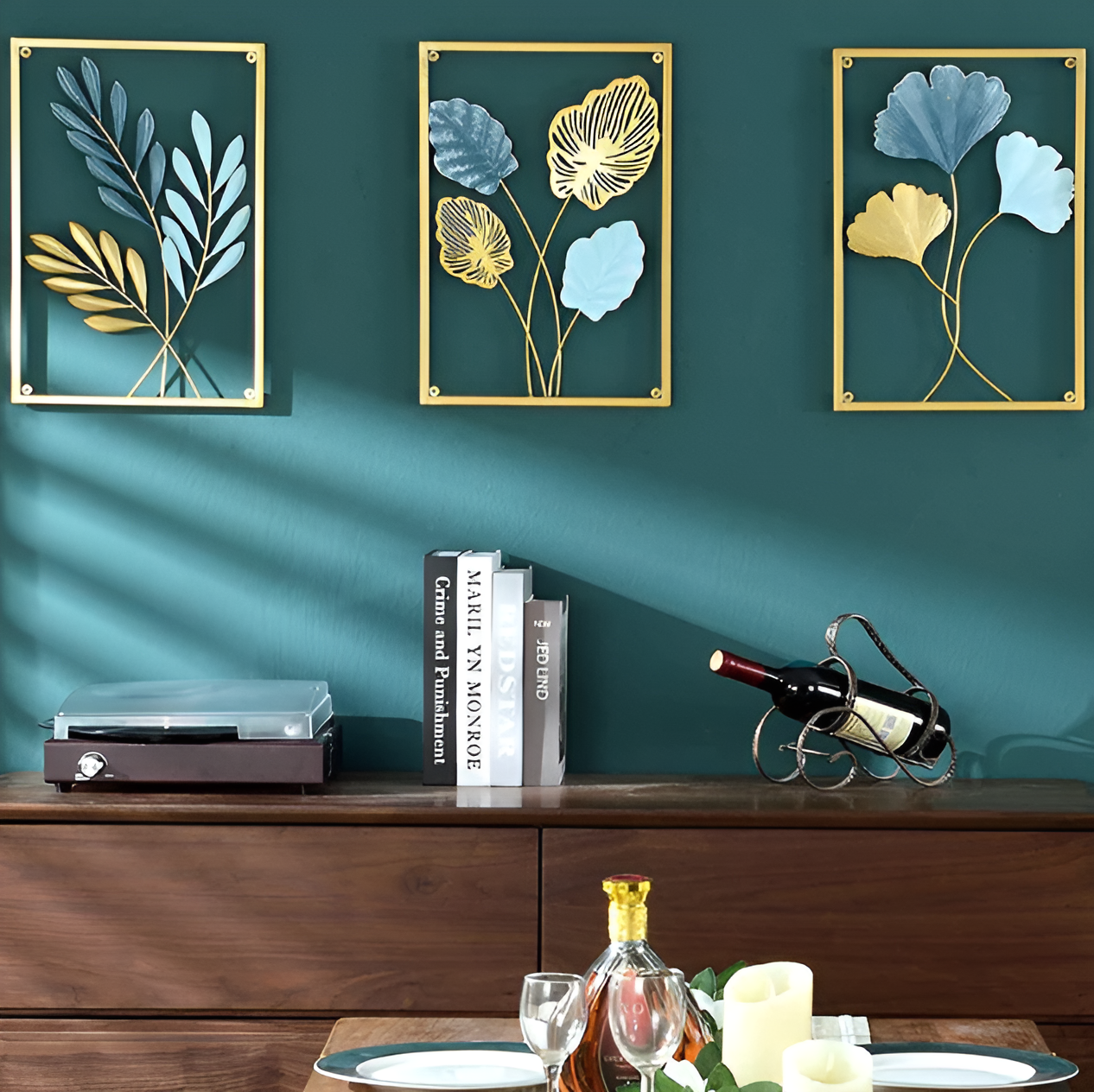 LeafLuxe - naturinspireret vægkunst i metal for fredfyldt elegance
