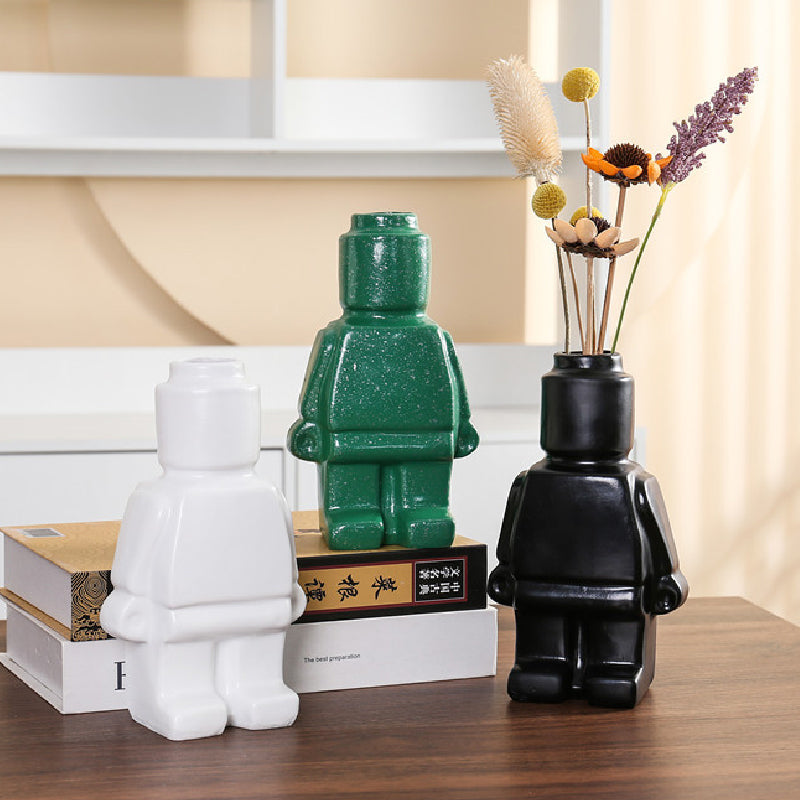 RoboBloom - Robotblomstvase med futuristisk design for leken dekorasjon