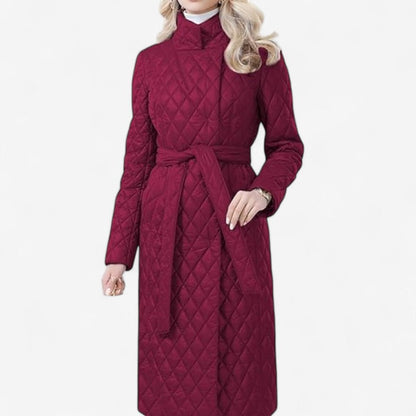 Hedda – Lang Kåpe med Lange Ermer og Belte i Midjen