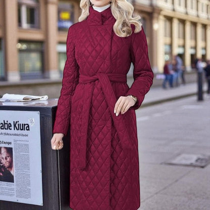 Hedda – Lang Kåpe med Lange Ermer og Belte i Midjen