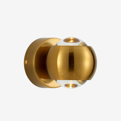 CrystalBeam – Aluminium og Krystall Vegglampe med Vertikalt Design