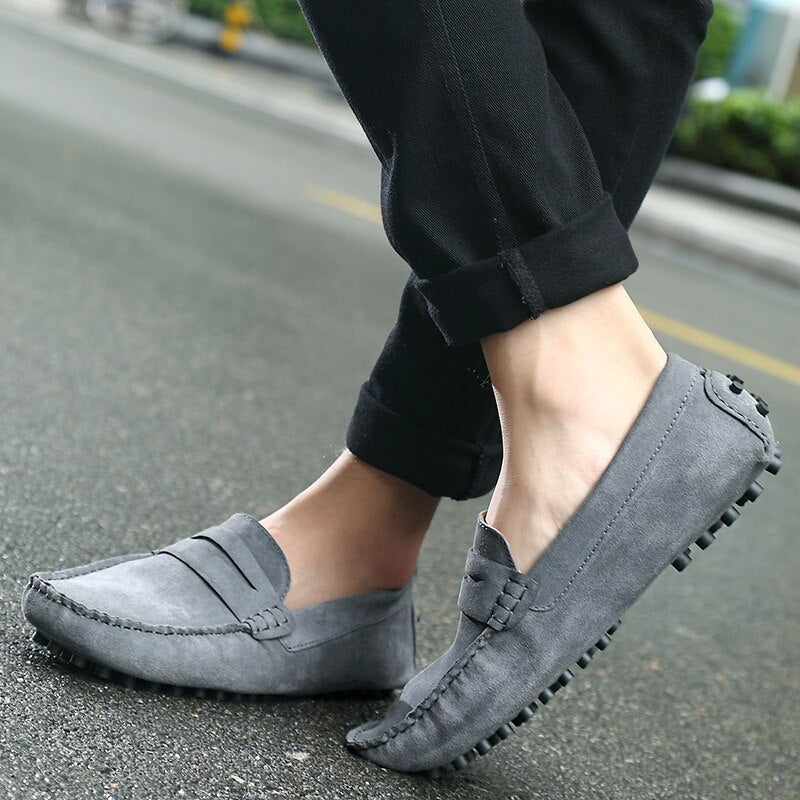 Daniel - Slip-on loafers med sying detaljer og fleksibel såle