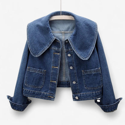 Marthe – Denimjakke med Lange Ermer og Frontlommer