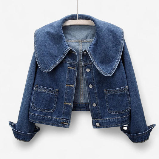 Marthe – Denimjakke med Lange Ermer og Frontlommer