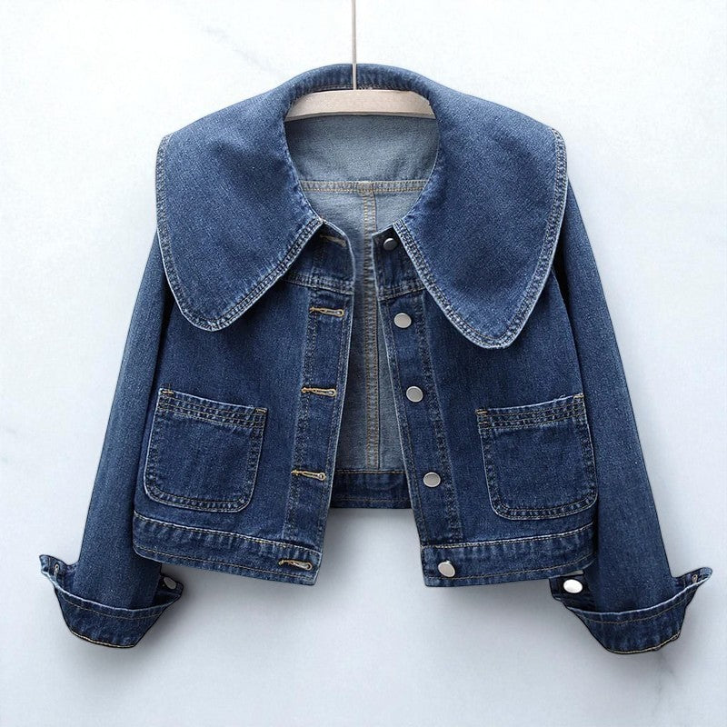 Marthe – Denimjakke med Lange Ermer og Frontlommer