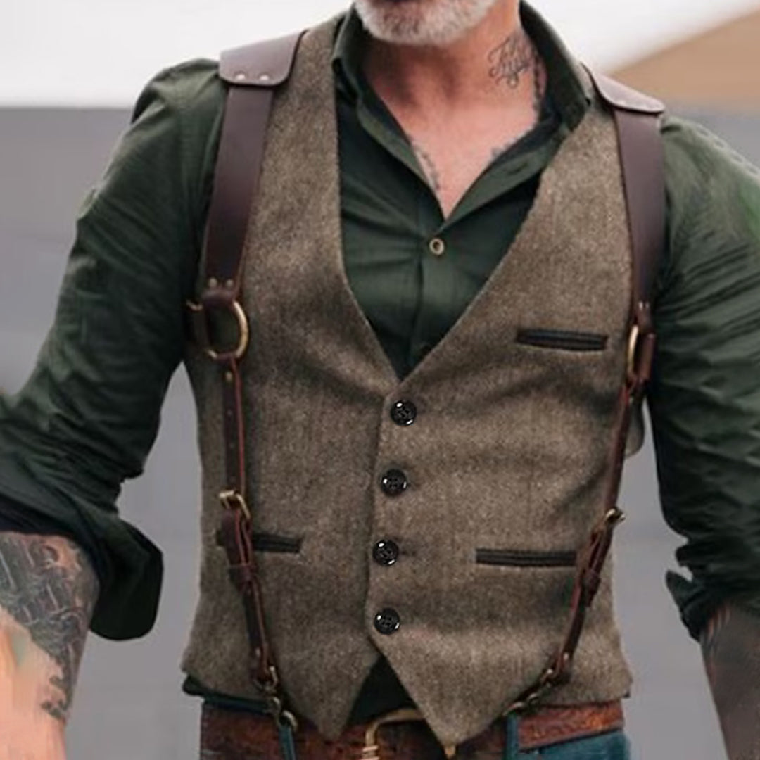 James – Klassisk vest med V-hals og flere frontlommer