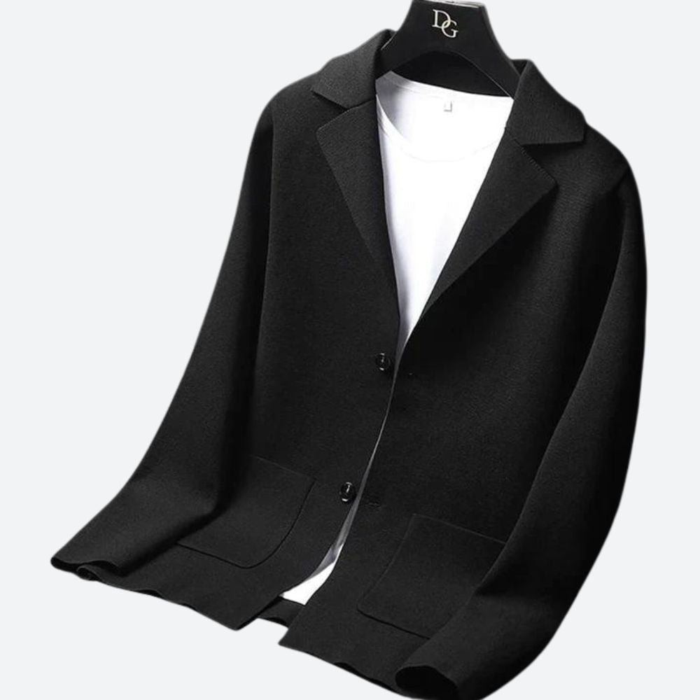 Gisela - Langermet Blazer med Krage og Knappe Detaljer