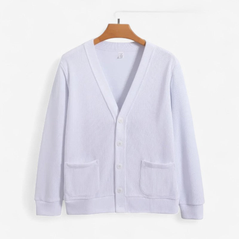 Jonathan – Langermet V-hals Cardigan med Knapper