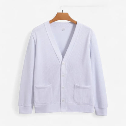 Jonathan – Langermet V-hals Cardigan med Knapper