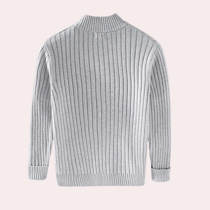 Steaven - Stilig strømlinjeformet cardigan med lange ermer og glidelås foran