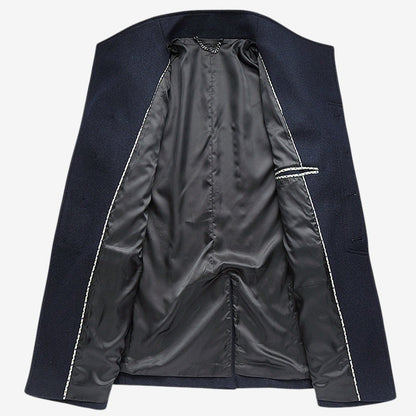 Espen - Langermet Overfrakk med Knapper foran og Sidelommer