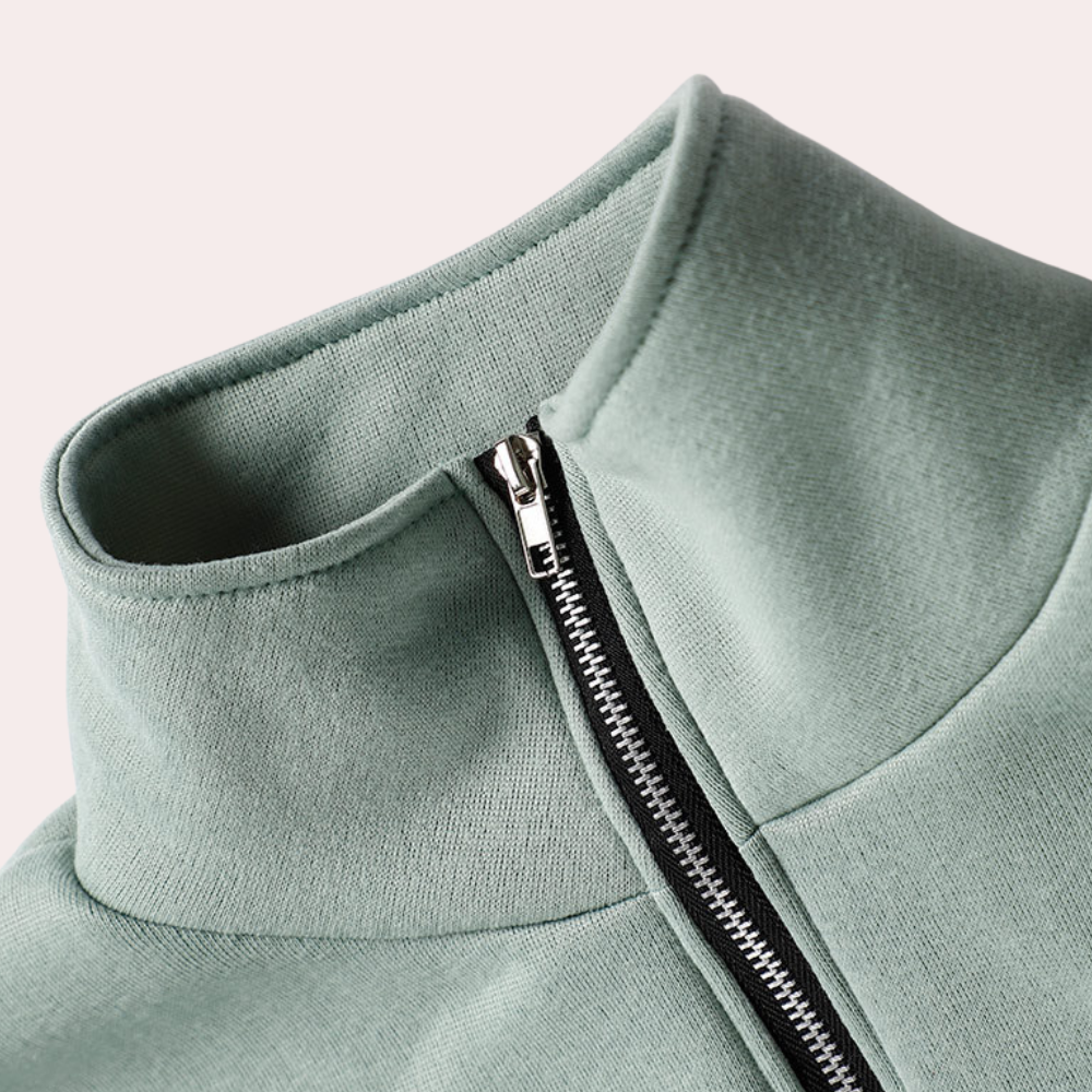 Keelin – Stilig todelt joggedress med Trendy Halvglidelåsvest