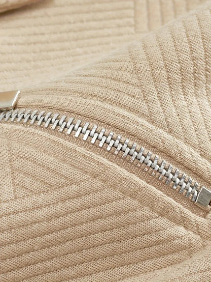 Magnus - Kvart glidelås Genser med strukturert stoff og lange ermer