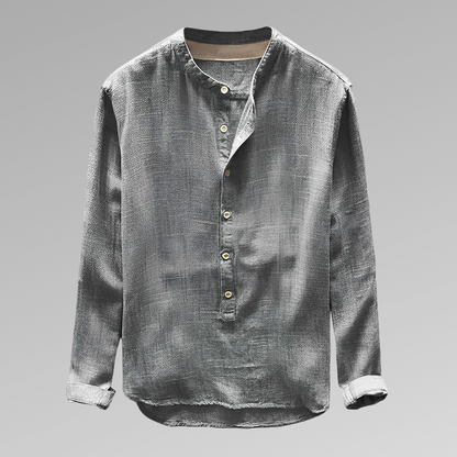 Lucas - Moderne skjorte uten krage med klassisk rund hals